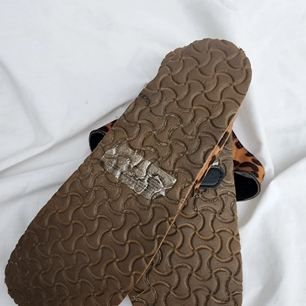 Massimo‎ Birk style cheetah sandals 10